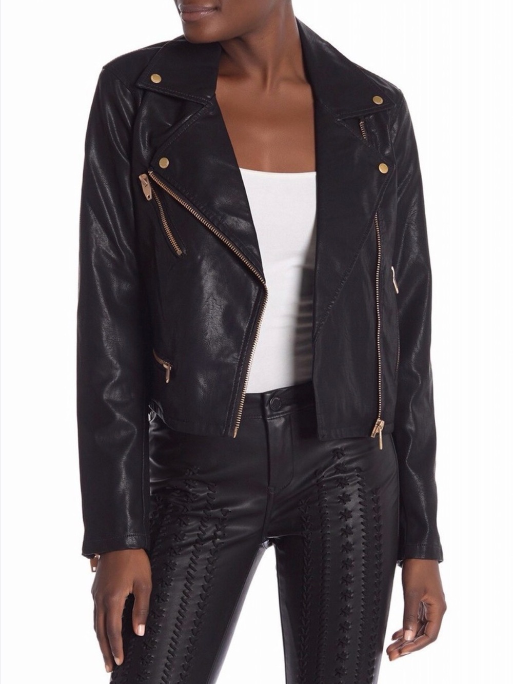 Blank NYC Vegan Leather Moto Jacket